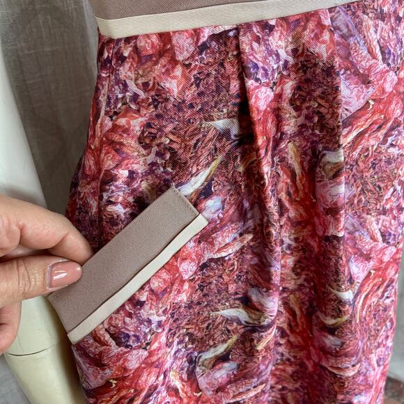 David Peck Pink Floral Gown Size 2 Silk Formal‎ Dress Floor Length - Picture 11 of 12